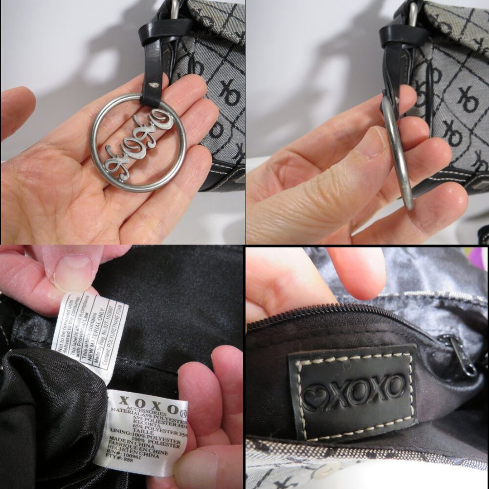 XOXO Black & Gray Brocade Handbag & Wallet Bag Purse - Picture 7 of 10